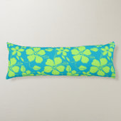 HAWAIAANSE HULA (HIBISCUS) TEAL LIME LICHAAMSKUSSEN (Voorkant)