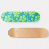 HAWAIAANSE HULA (HIBISCUS) TEAL LIME PERSOONLIJK SKATEBOARD (Horizontaal)