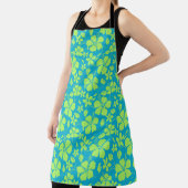 HAWAIAANSE HULA (HIBISCUS) TEAL LIME SCHORT (Insitu)