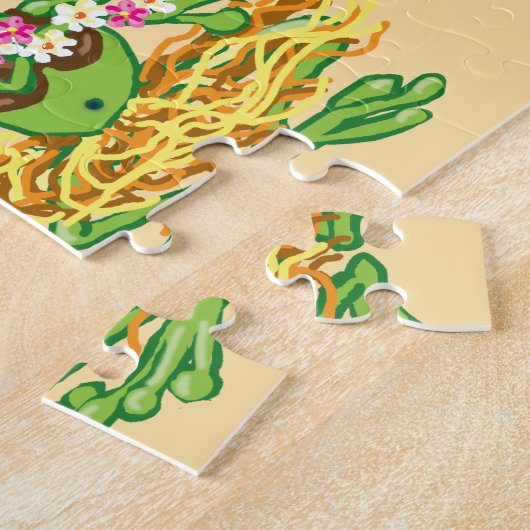 Hawaïaanse hula kikkers kinderen legpuzzel (Zijkant)