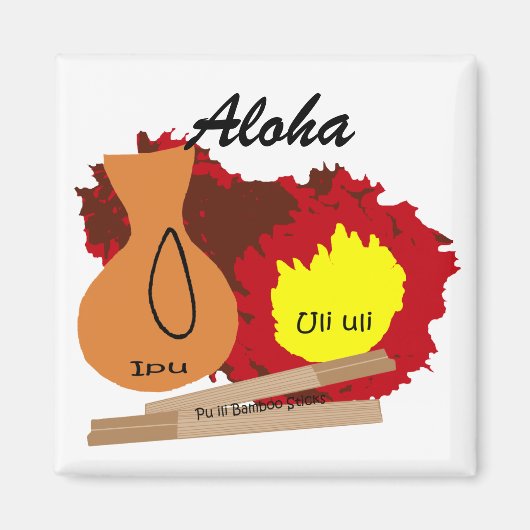 Hawaïaanse instrumenten, Aloha magneet (Voorkant)
