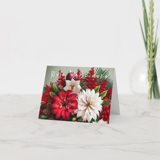 Hawaiaanse Kerstbloem Middelstuk Kaart (Voorkant)