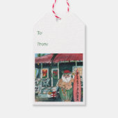 Hawaïaanse Kerstman Mele Kalikimaka Cadeaulabel (Voorkant)