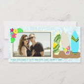 Hawaiaanse Kerstman surfplanken Feestdagenkaart (Voorkant)