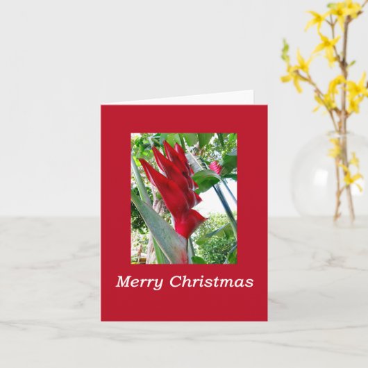 Hawaiaanse Kerstmis Kaart (Gele Bloem)