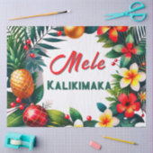 Hawaiaanse Kerstmis – Tropische krans Tissuepapier (Craft)