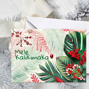 Hawaïaanse Kerstvertoning Kaart