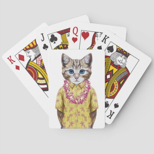Hawaiaanse Kitty Kat Pokerkaarten (Achterkant)