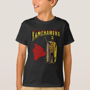 Hawaiaanse krijgsheer Koning Kamehameha Retro T-shirt