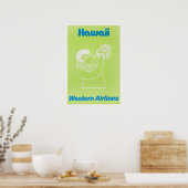 Hawaiaanse kunst Hawaï print westerse reisposter  (Keuken)