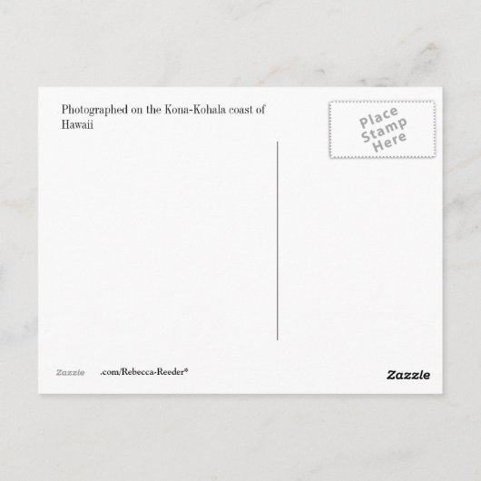 Hawaiaanse kust bij zonsondergang briefkaart (Achterkant)