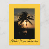 Hawaiaanse kust bij zonsondergang briefkaart (Voorkant)