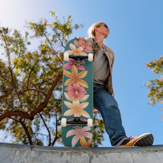 Hawaïaanse lei persoonlijk skateboard (Buiten 1)