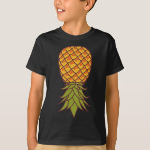 Hawaïaanse levensstijl ananas ondersteboven tropis t-shirt
