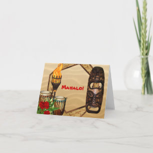 Hawaïaanse Luau-bedankkaartjes Bedankkaart