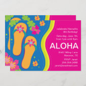 Hawaiaanse Luau Feest Uitnodiging (Voorkant / Achterkant)