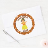 Hawaïaanse Luau ~ Hula Meisje Stickers (Envelop)