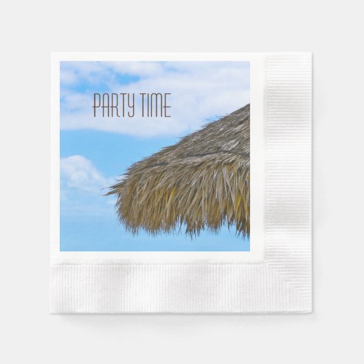 Hawaïaanse Luau Party tiki hut Servet (Voorkant)