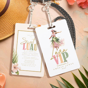 Hawaiaanse Luau Sweet Sixteen ID1092 Badge