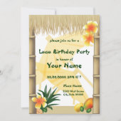 Hawaiaanse Luau Tiki Hut Tropische Verjaardag Kaart (Voorkant)