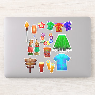 Hawaïaanse luau tropische zomer sticker