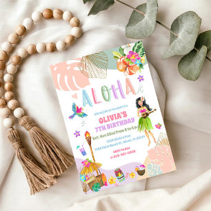 Hawaiaanse Luau Verjaardagsuitnodiging Kaart