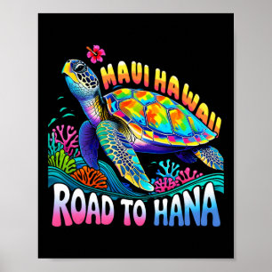 Hawaïaanse Maui Hawaï Schildpad Vakantie Groepsrei Poster