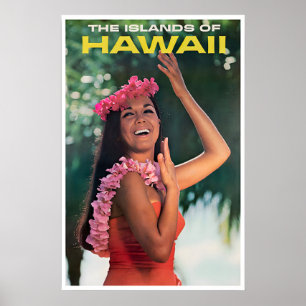 Hawaiaanse Meisje Print Hawaii Kunst Luau Danser R
