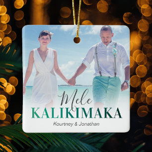Hawaiaanse Mele Kalikimaka Foto Keramisch Ornament