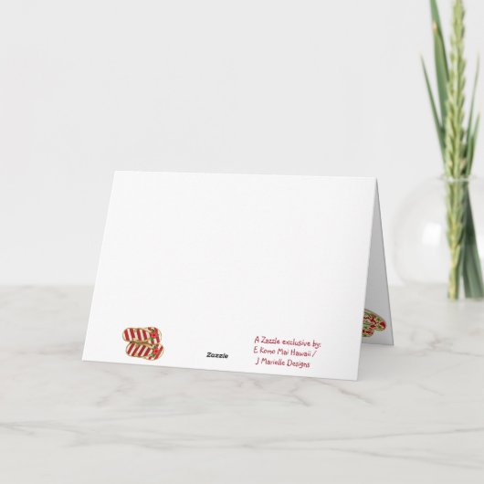 Hawaiaanse Mele Kalikimaka Kerstkrans  Kaart (Achterkant)