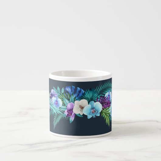 Hawaïaanse Midnight Orchids Espressiemok Espresso Kop (Voorkant)
