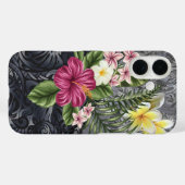 Hawaïaanse Monstera Tapa en Hibiscus telefoonhoesj Case-Mate iPhone Case (Achterkant (horizontaal))