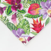 Hawaïaanse orchideeën fleece deken (Hoek)