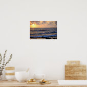 Hawaiaanse Outrigger Kano bij Zonsondergang Poster (Keuken)