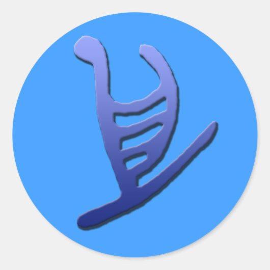 Hawaïaanse Outrigger Petroglyph Sticker (Voorkant)