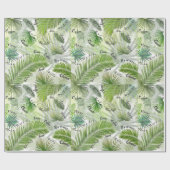 Hawaiaanse palmbladeren en woorden cadeaupapier (Vlak)