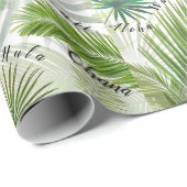 Hawaiaanse palmbladeren en woorden cadeaupapier (Rol Hoek)