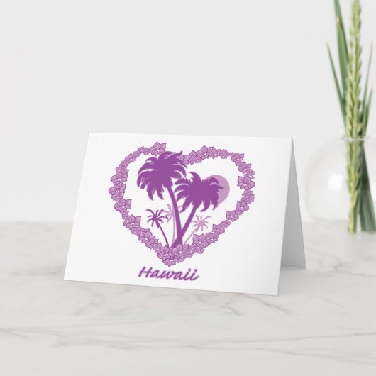 Hawaïaanse palmboom feestdagen kaart (Voorkant)