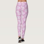 Hawaiaanse palmboom silhouet patroon pruim ID1093 Leggings (Achterkant)