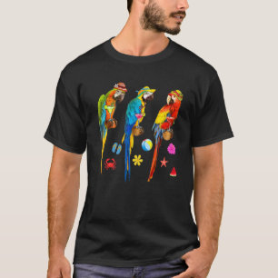 Hawaïaanse papegaaien Drink cocktail kerst in juni T-shirt