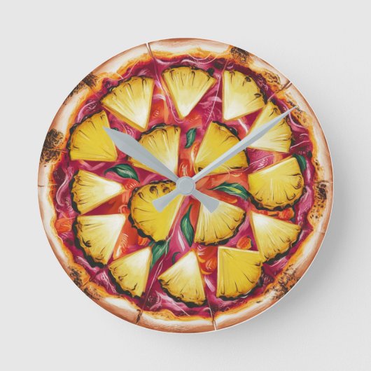 Hawaiaanse Pizza Ronde Klok (Voorkant)