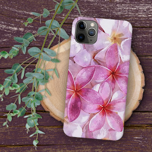 Hawaiaanse Plumeria Bloem Watercolor Kunst Schilde Case-Mate iPhone Case