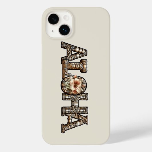 Hawaiaanse Polynesische Aloha Bamboe Look Case-Mate iPhone Case (Achterkant)