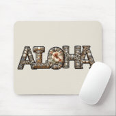 Hawaiaanse Polynesische Aloha Bamboe Look Muismat (Met muis)