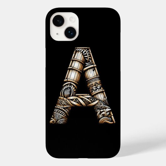 Hawaïaanse Polynesische Aloha Letter A Aangepaste Case-Mate iPhone Case (Achterkant)
