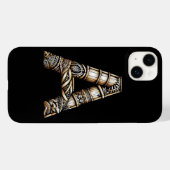 Hawaïaanse Polynesische Aloha Letter A Aangepaste Case-Mate iPhone Case (Achterkant (horizontaal))