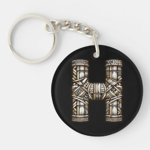 Hawaiaanse Polynesische Aloha Letter H Aangepaste Sleutelhanger