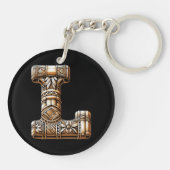 Hawaiaanse Polynesische Aloha Letter L Aangepaste Sleutelhanger (Achterkant)