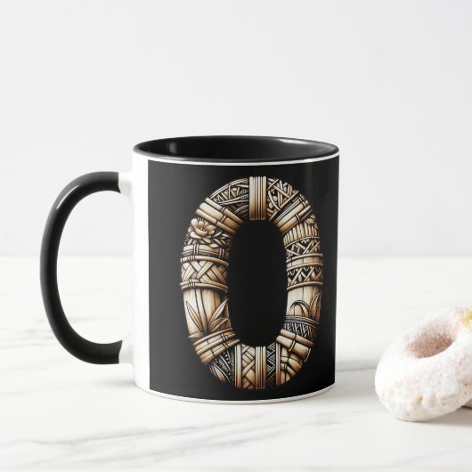 Hawaiaanse Polynesische Aloha Letter O Aangepaste Mok (Met donut)