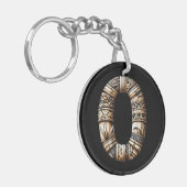 Hawaiaanse Polynesische Aloha Letter O Aangepaste Sleutelhanger (Voorkant Links)